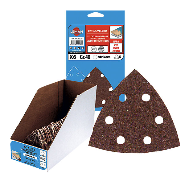 DELTA TRIANGLE AUTO-AGRIP. 6 TROUS 95X95X95 GR120 - 9694120 - LEMAN