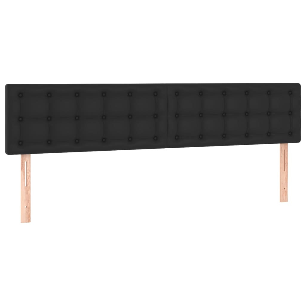 Wezgłowie Czarny 200 x 5 x 78/88 cm Sztuczna skóra vidaXL