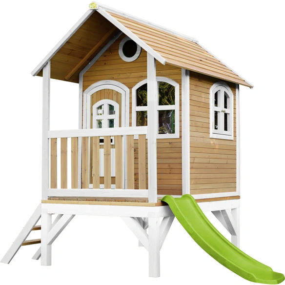 Kinderspielhaus »Tom«, BxHxT: 287 x 231 x 191 cm, Holz, braun/weiß/lindgrün