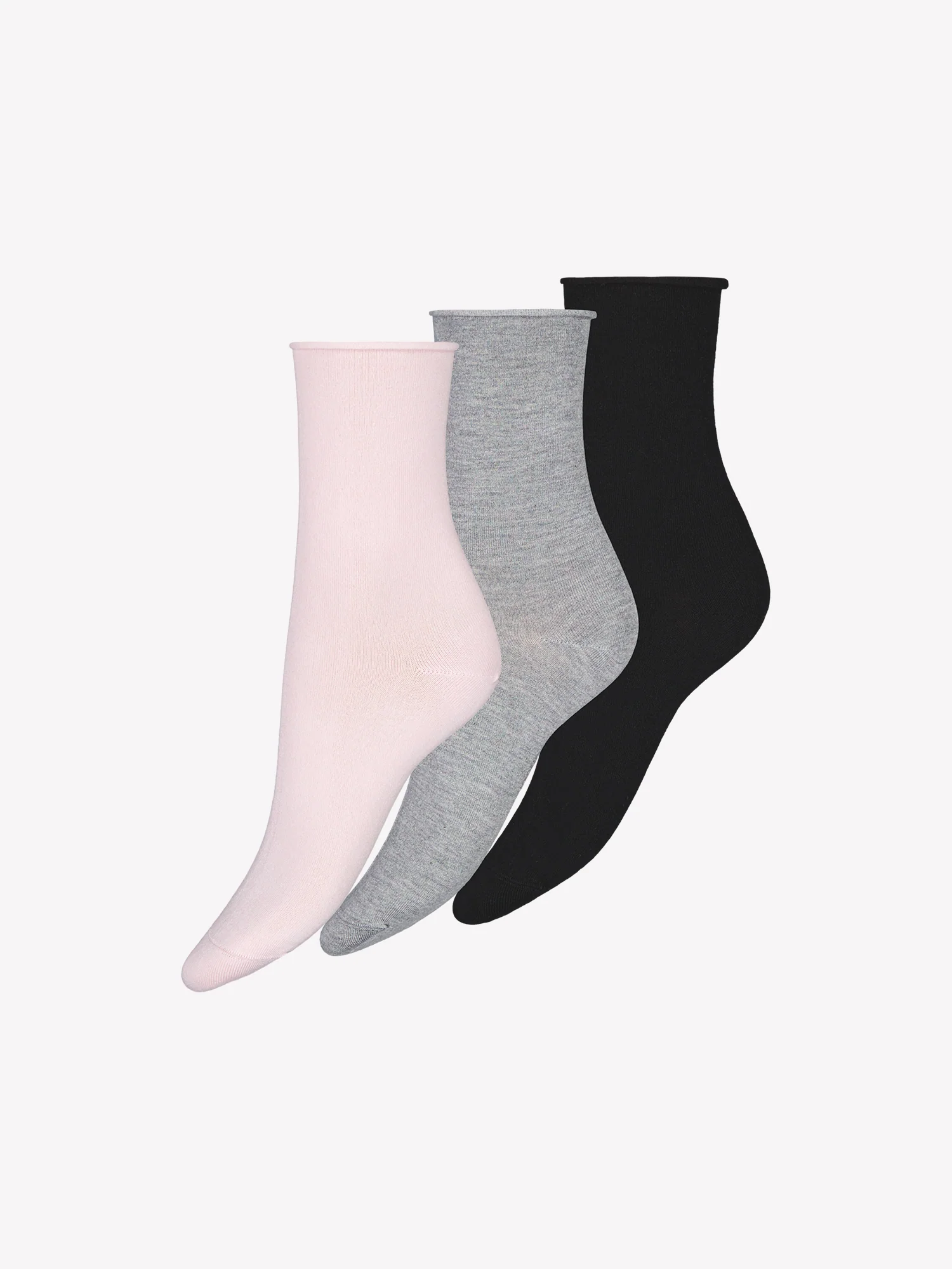 BAMBOO COMFORT TOP nilkkasukat, 3 paria - vaaleanpunainen