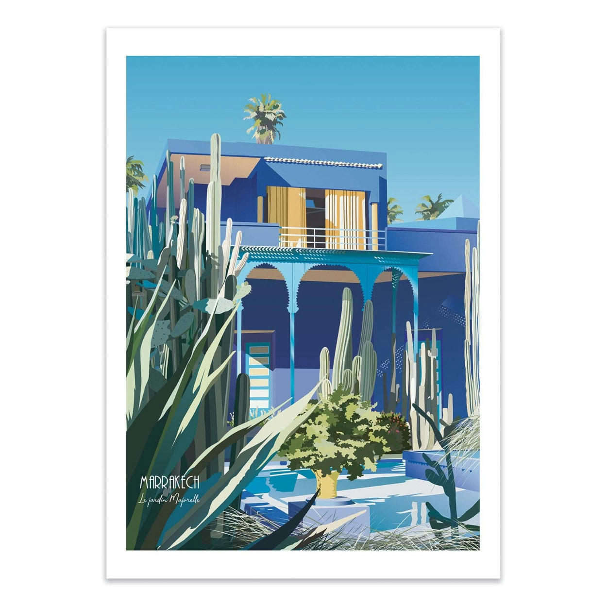 ARTMORIC - JARDIN MAJORELLE MARRAKECK - ARTMORIC - Affiche d'art 50 x 70 cm