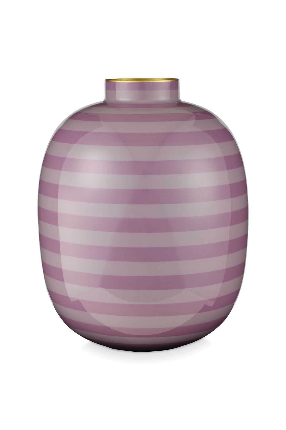 Pip Studio Bloemenvaas - Ronde Vorm - Lila - Metaal - 32 cm