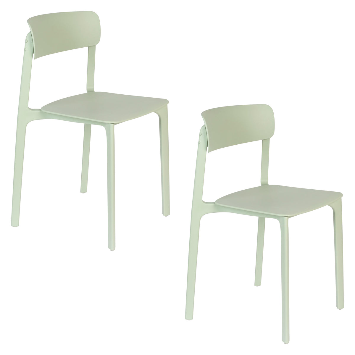 Housecraft Living Clive Eetkamerstoel/ Tuinstoelen Lichtgroen - Set van 4