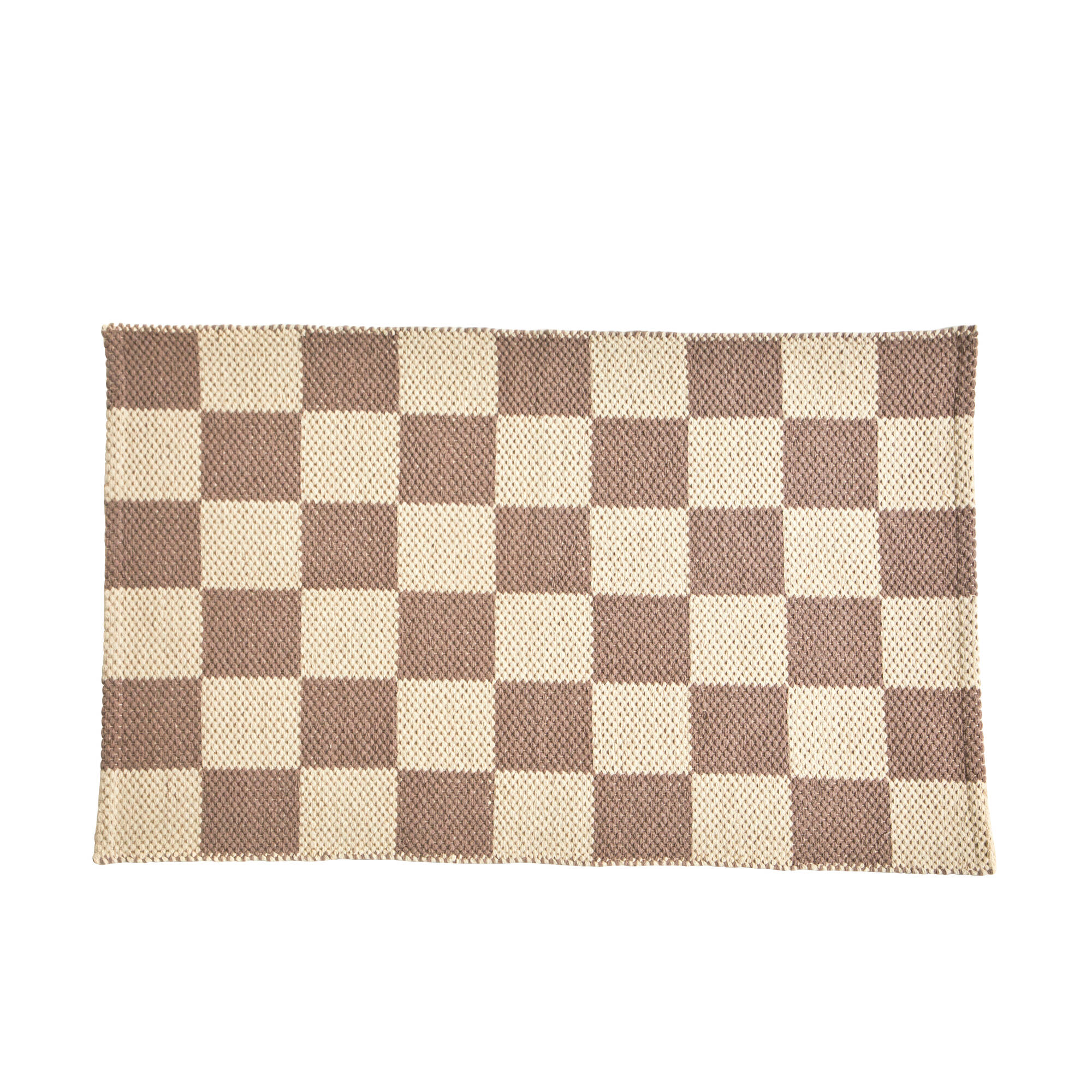 Tapis décoratif motif damier