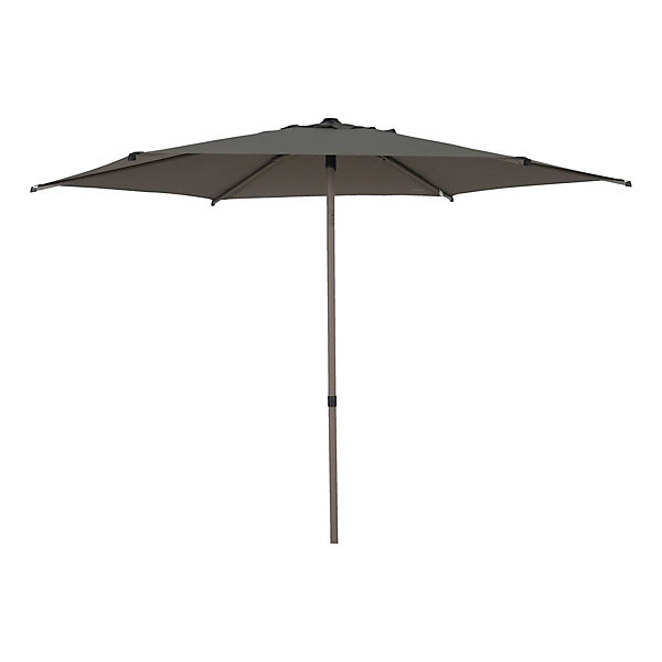 Parasol droit rond inclinable Soya 2,7m café - Hespéride