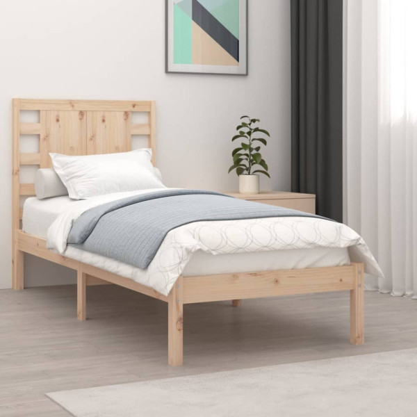 Rama łóżka lite drewno 90x190 cm pojedyncza