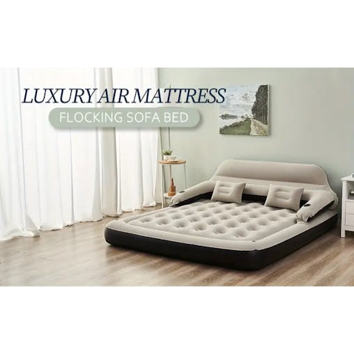 NNETM Inflatable Air Mattress with Headboard & Pillows