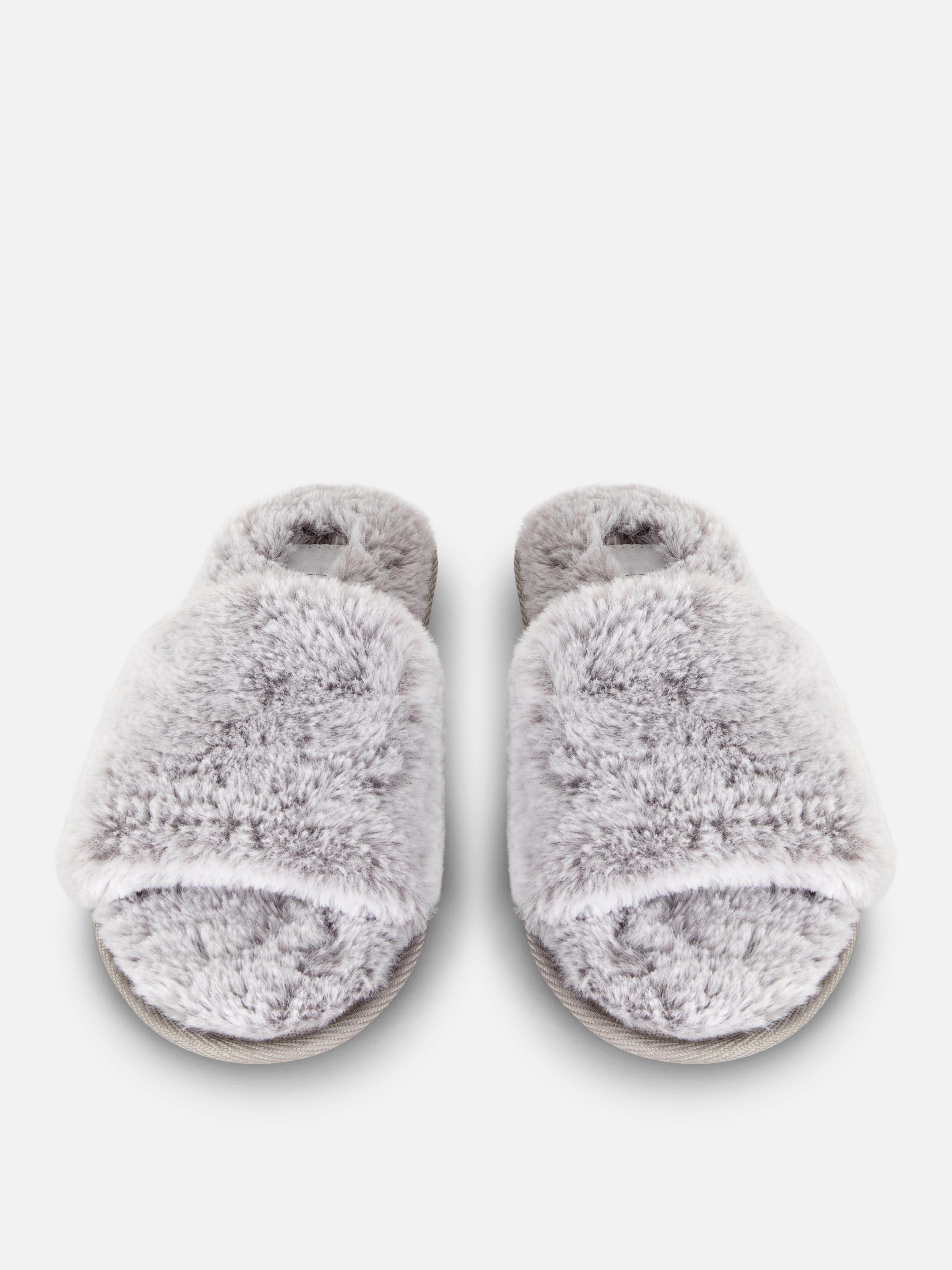 Fluffy Crossband Slippers