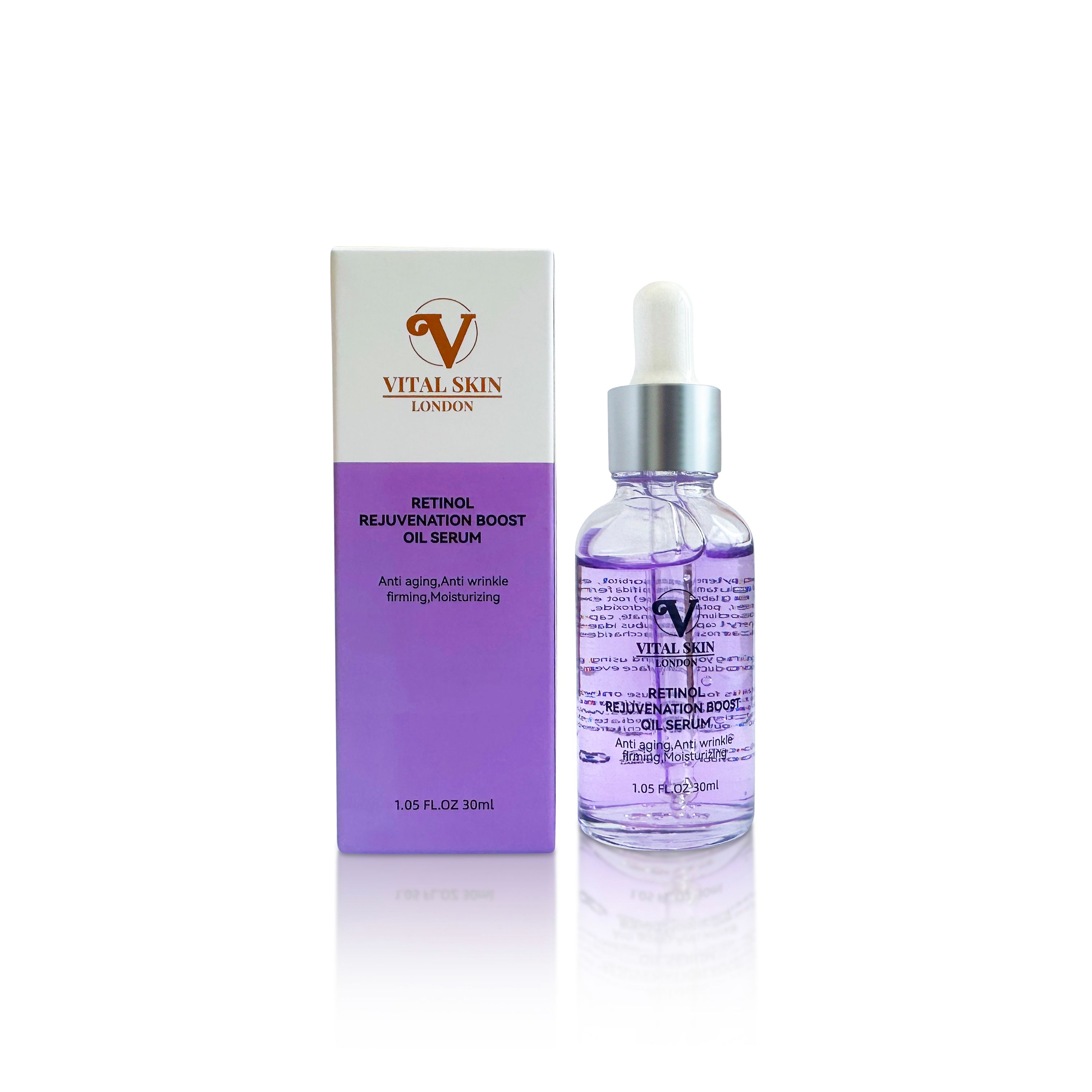 Vital Skin London Retinol Serum for Skin Rejuvenation with centella & raspberry extract