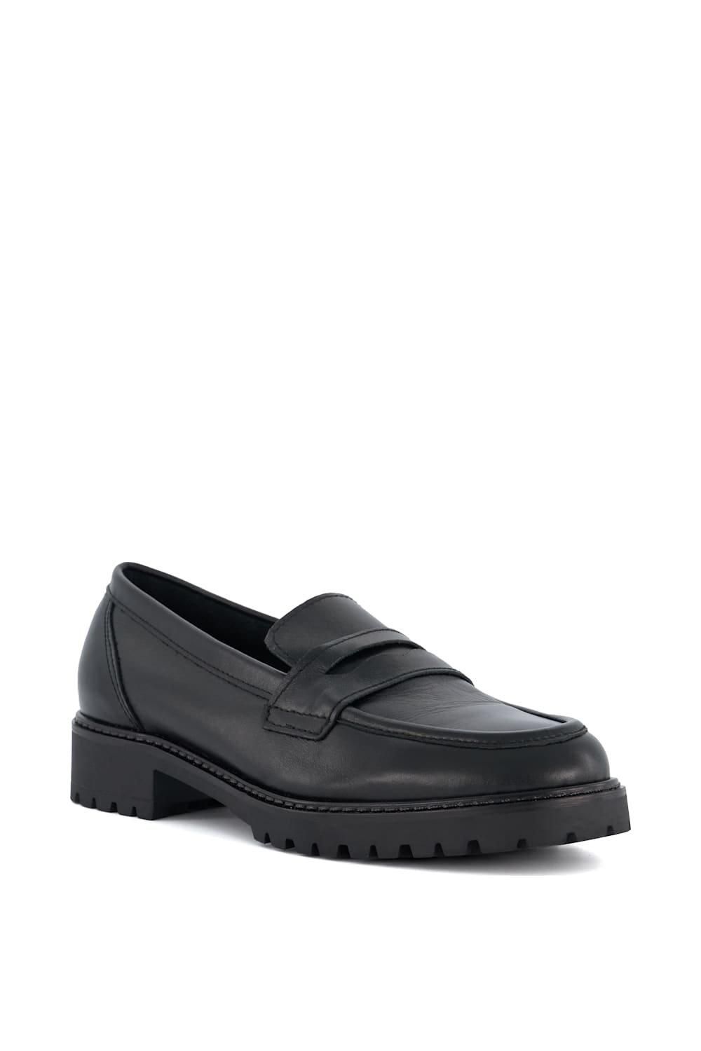 Dune London Wide Fit 'Gild' Leather Loafers