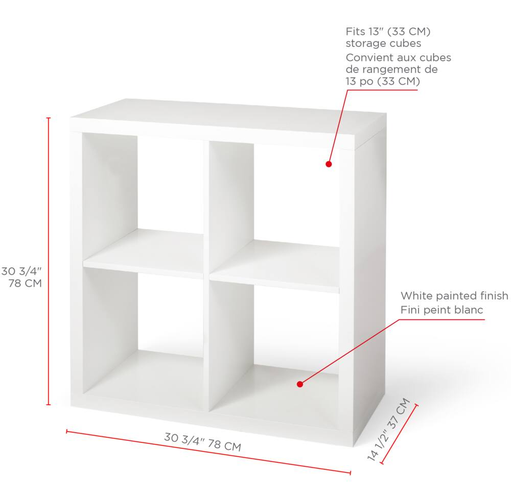 CANVAS Invermere 4-Cube Storage Organizer, Bookcase/Bookshelf, White