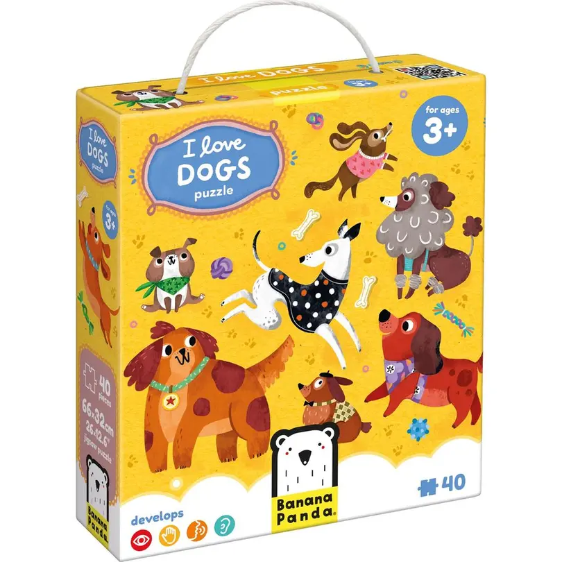 Puzzle 60-teilig Ich liebe Hunde