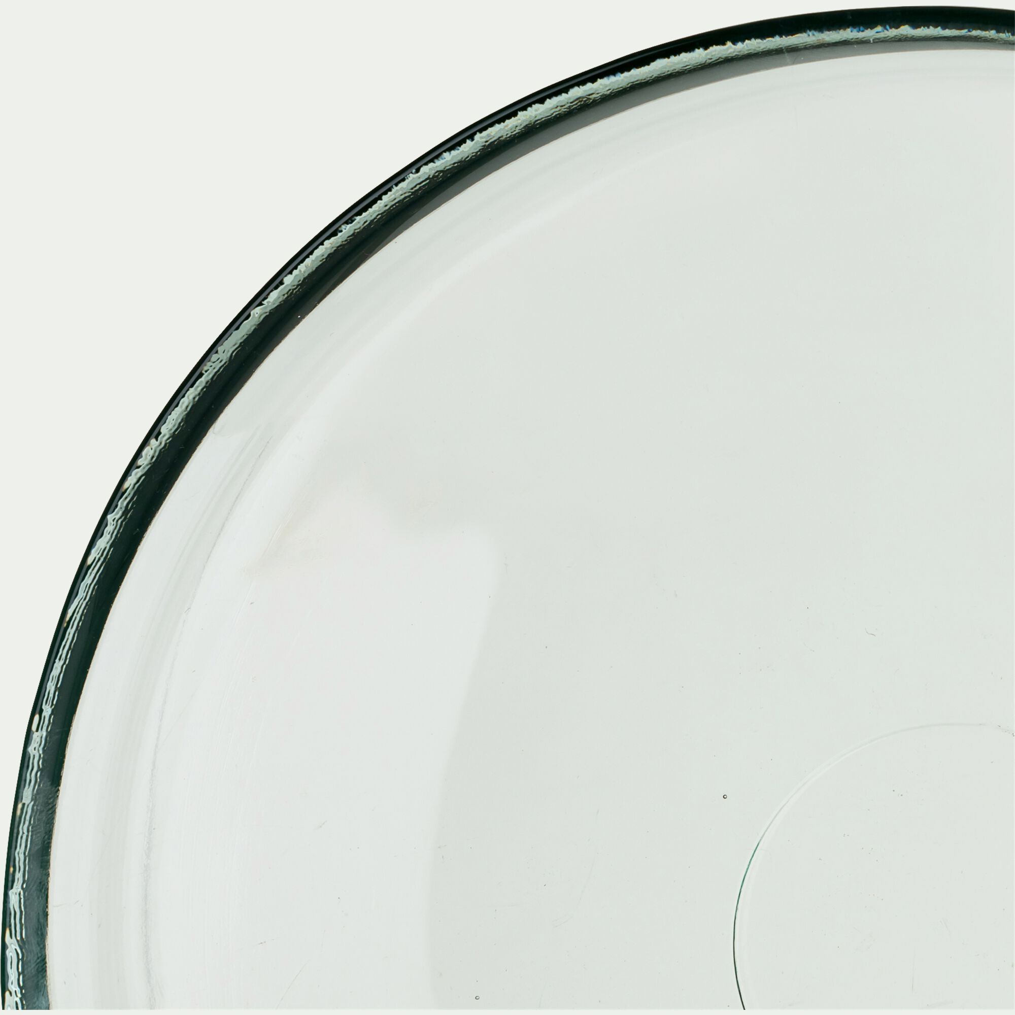 ECUME - Assiette plate en verre D25cm - transparent