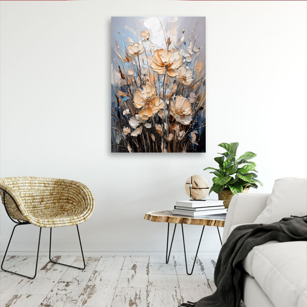 Feeby Obraz do salonu, Kwiaty Impresja Pastelowy Bukiet 40x60
