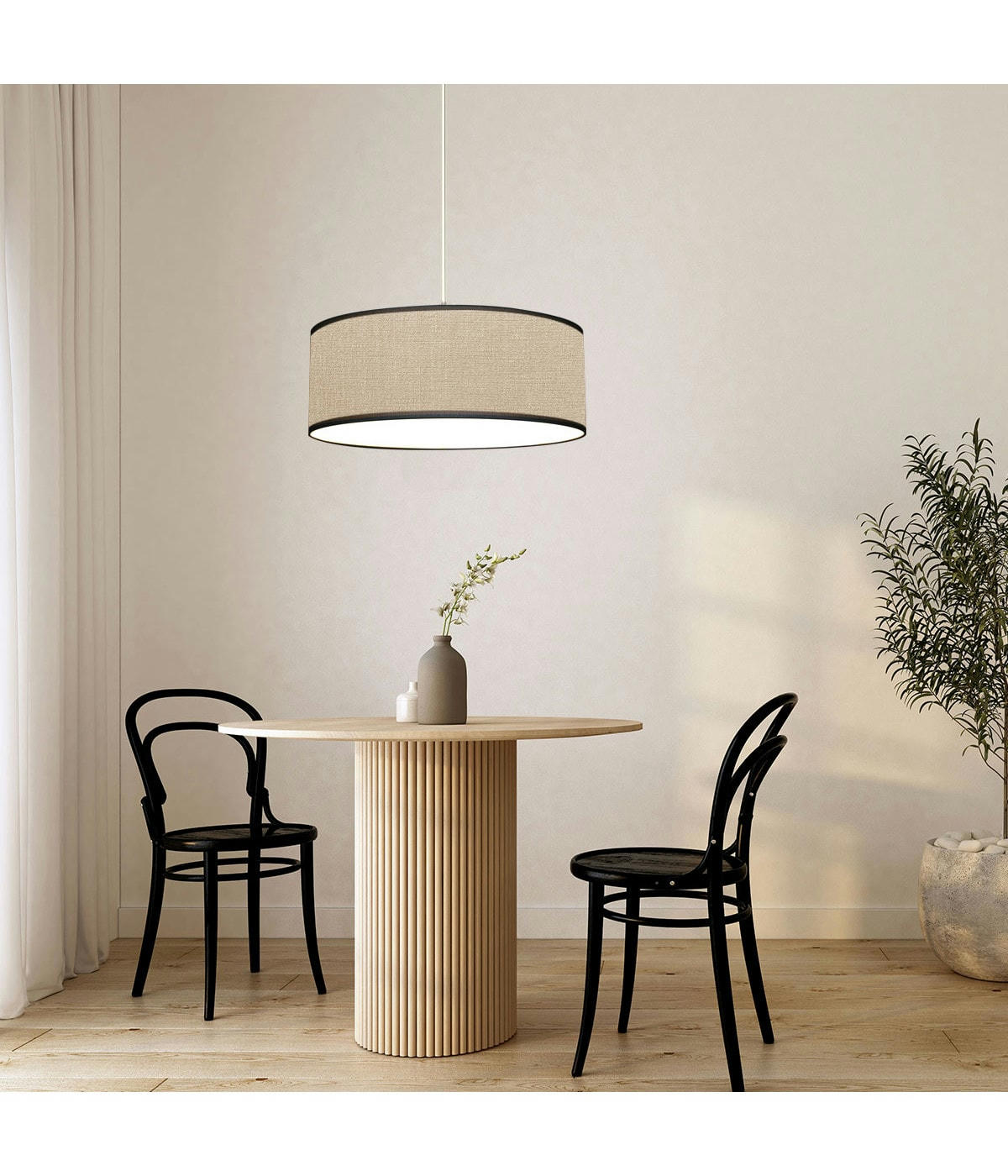 COTON - Suspension imprimé Effet coton Taupe D: 50 x H: 22