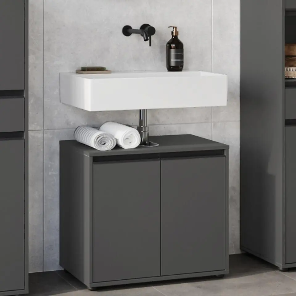 Wastafelonderkast Lamon - 2 deuren - antraciet