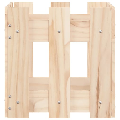 NNEVL Garden Planter with Fence Design 30x30x30 cm Solid Wood Pine