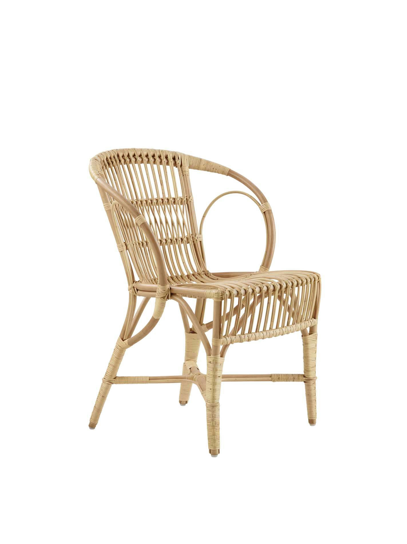 ROBERT W. - Chaise repas en rotin naturel