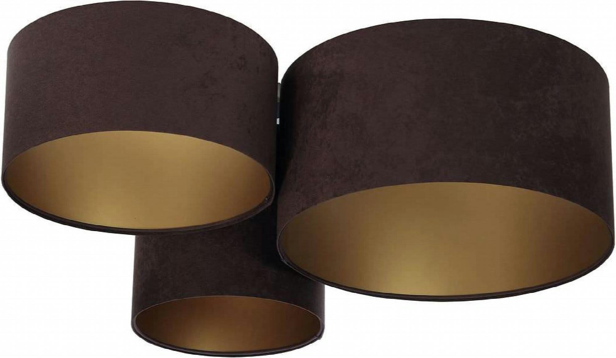 TRIO - Plafonnier Tissu Marron