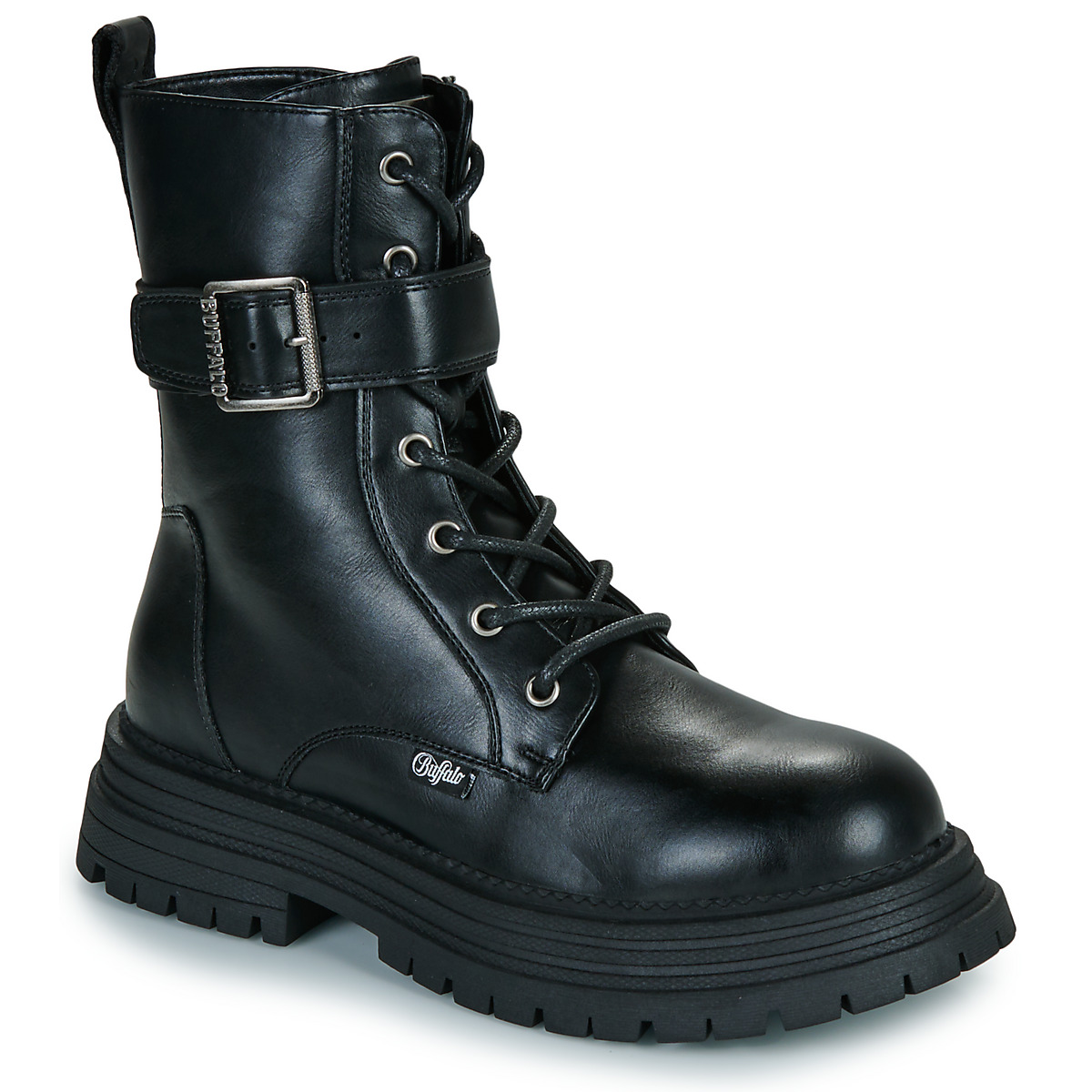 Buffalo - LENNOX LACE UP MID - Black