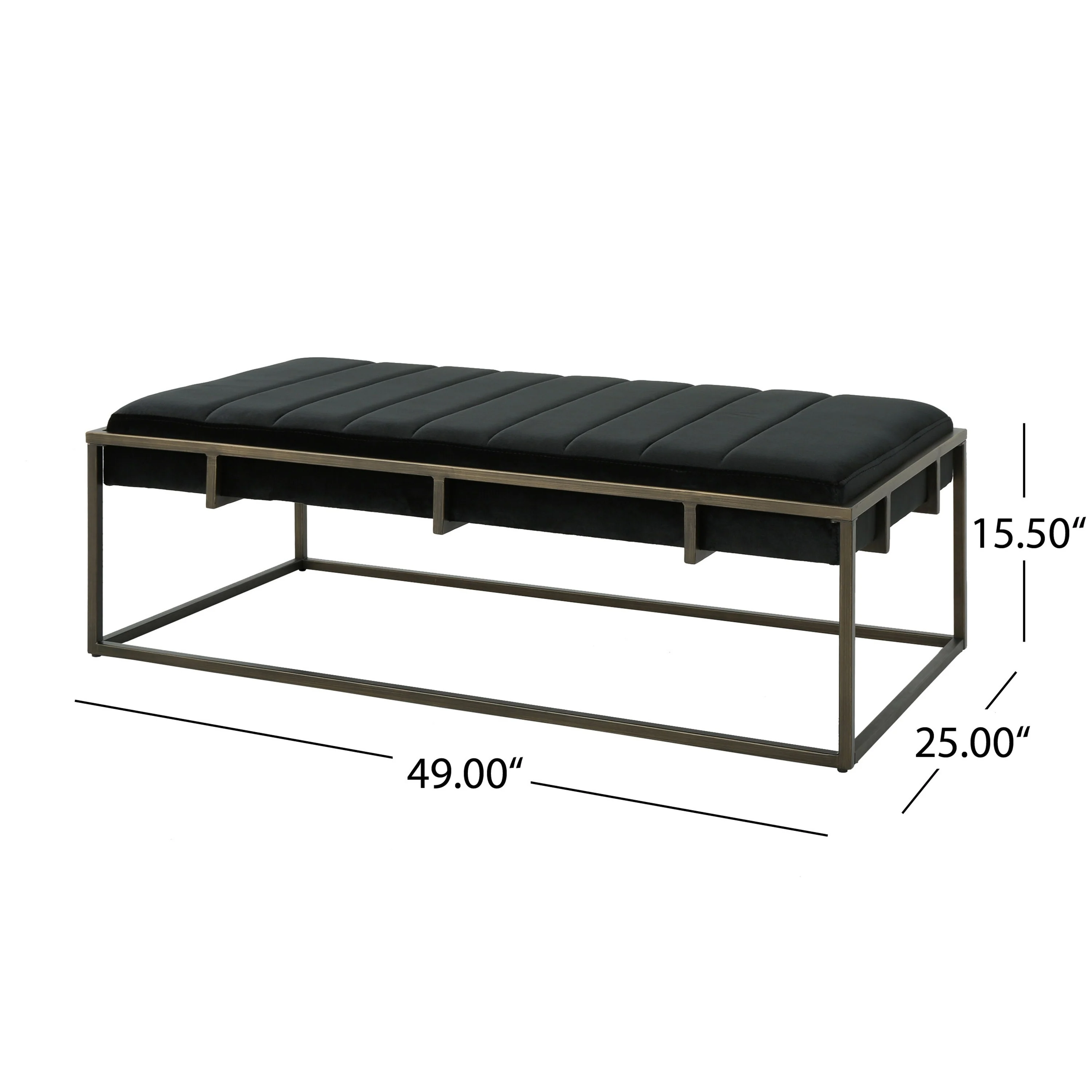 Modern Bench with Tufted Cushionon,Space-Saving Solution for Apartments