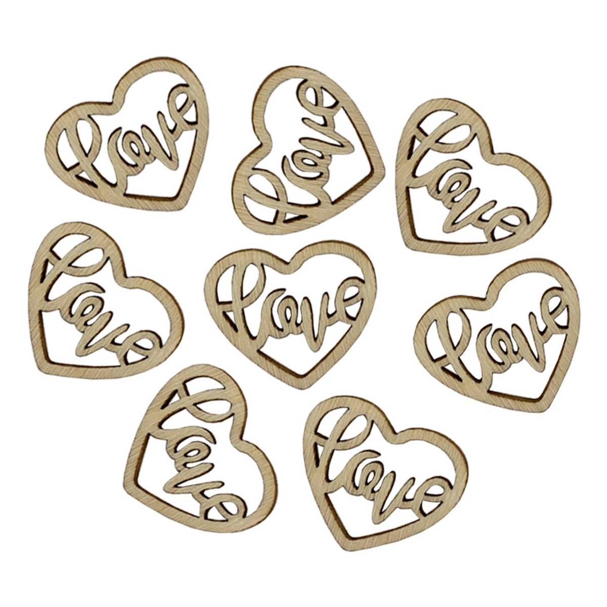 Wooden Love Confetti 25 Pack