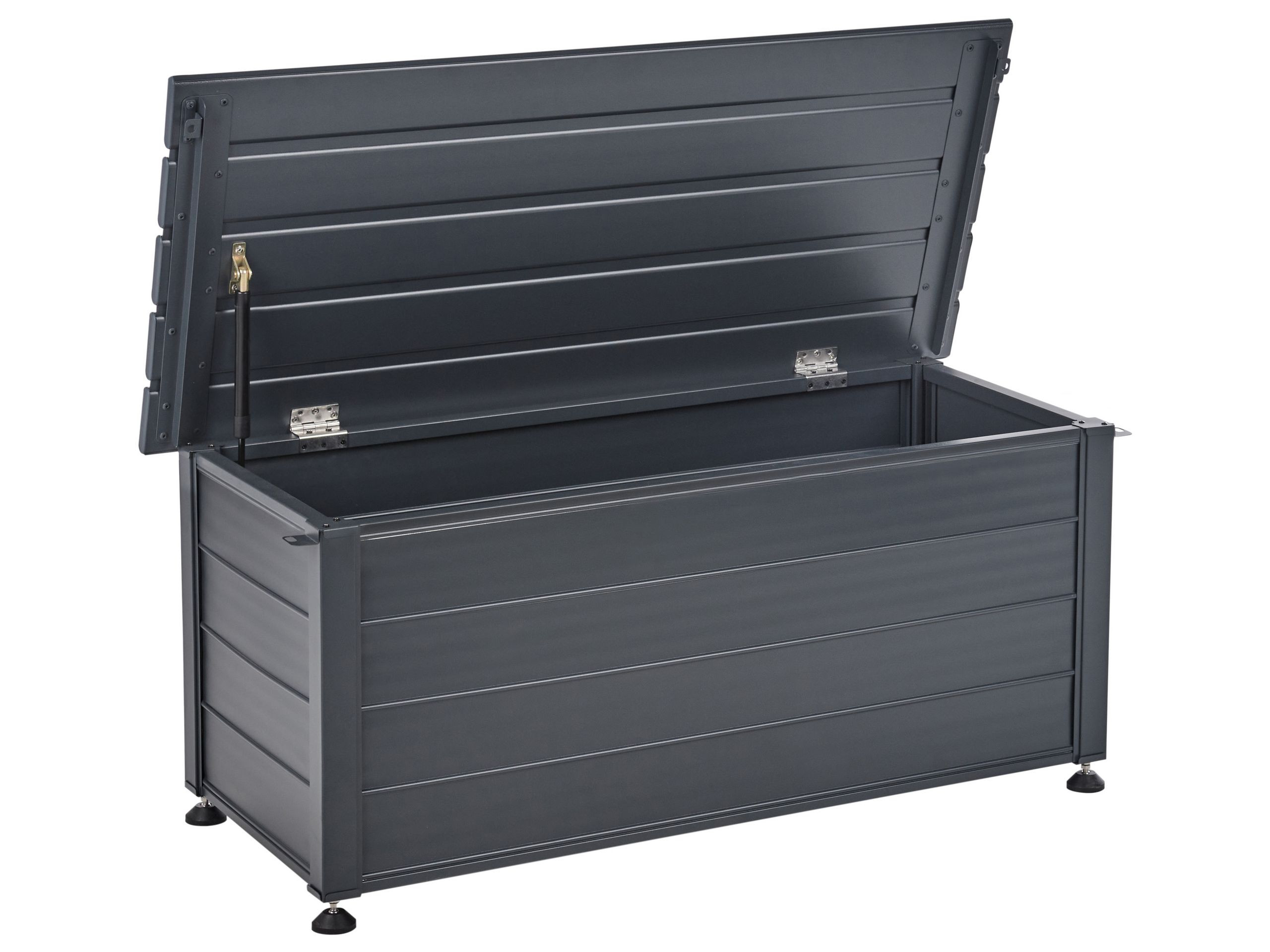 Skrzynia ogrodowa aluminium 190 l ciemnoszara