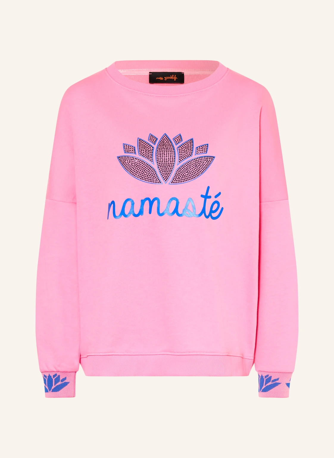 miss goodlife Sweatshirt mit Schmucksteinen