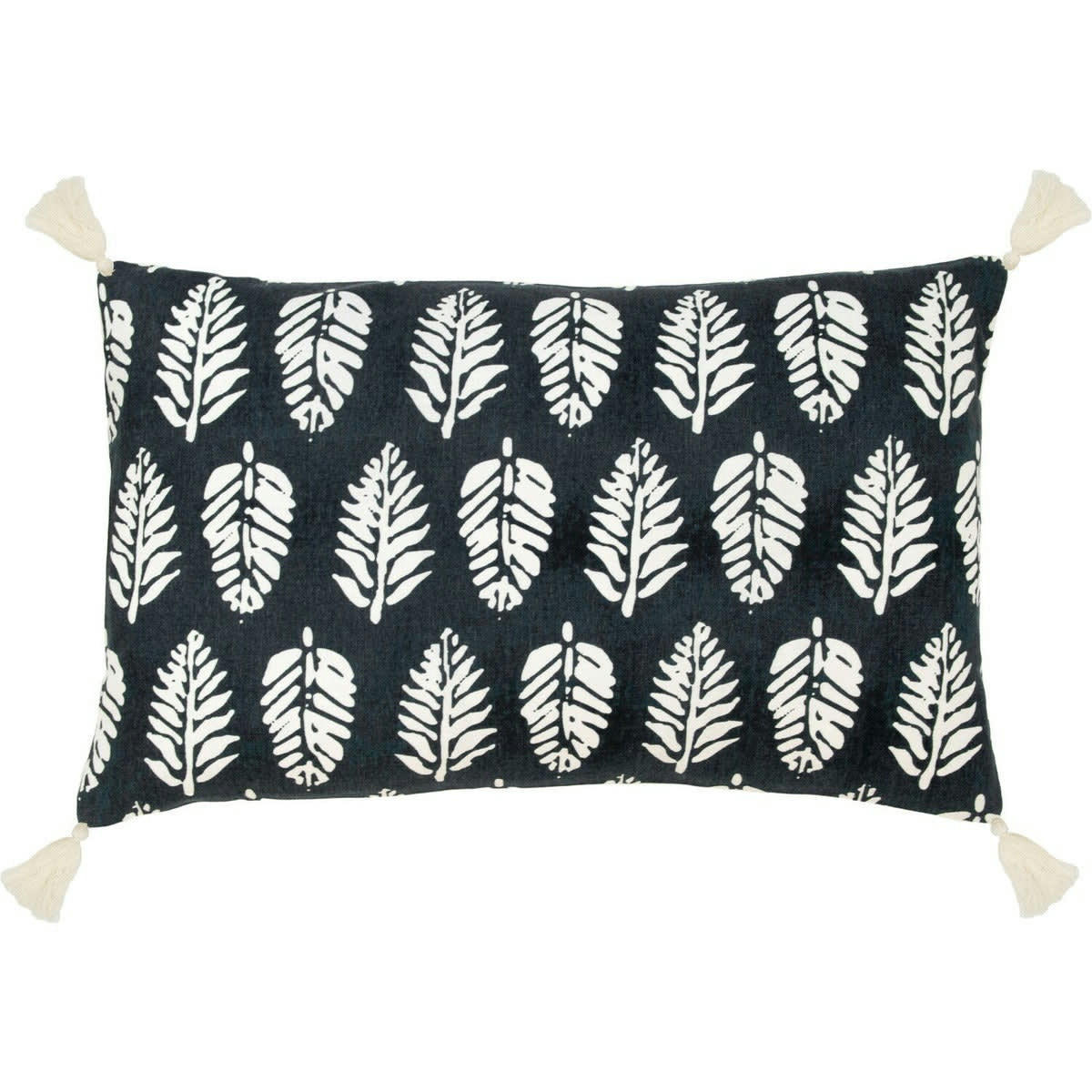 YAOUNDE - Housse de coussin coton  50x30 noir
