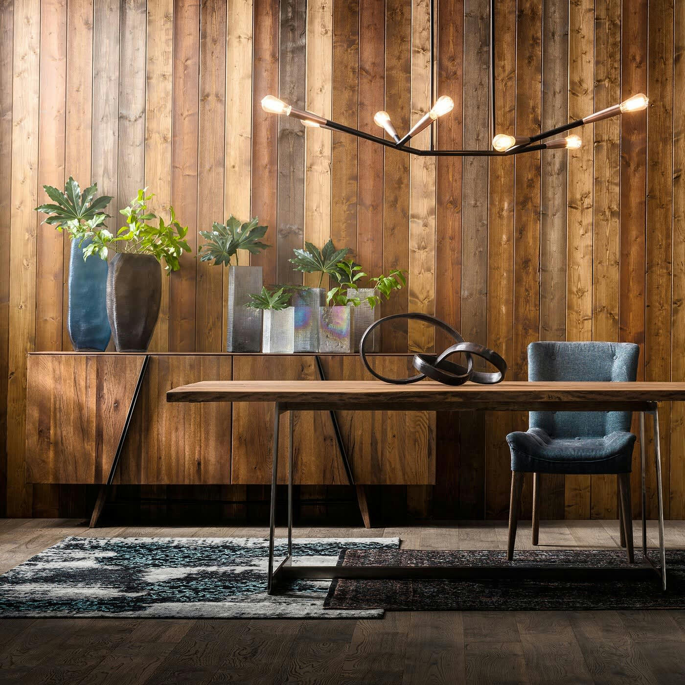 MADRID - Buffet 4 portes en chêne massif