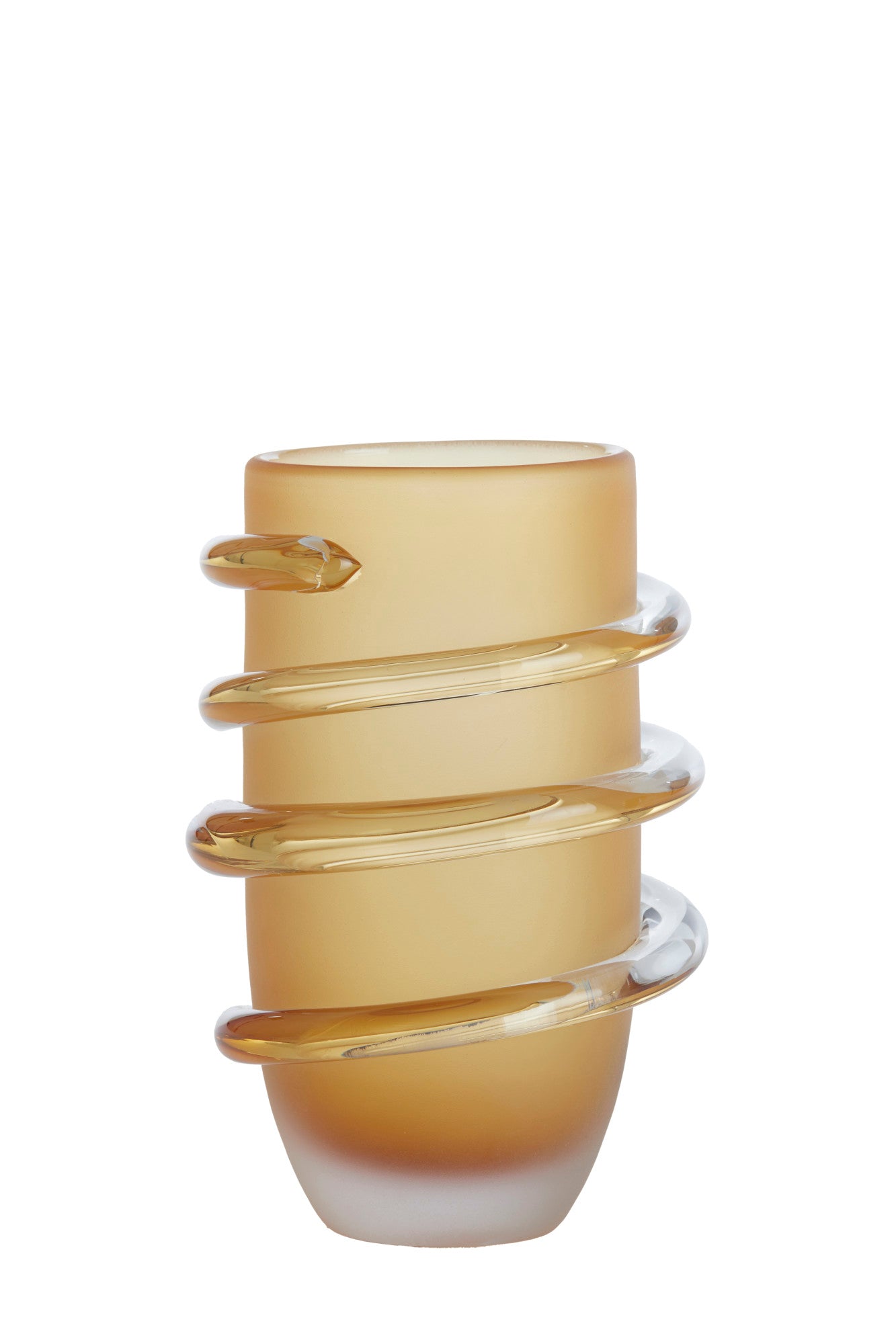 Light & Living mini vaas ODATE in mat okerglas – Ø16,5x25 cm