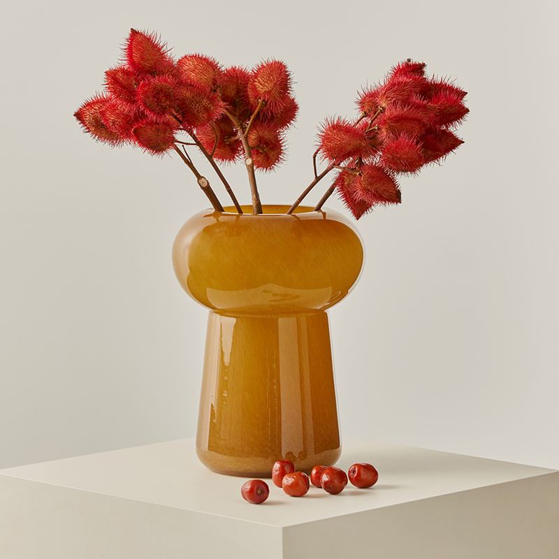 Tuba Amber Vase