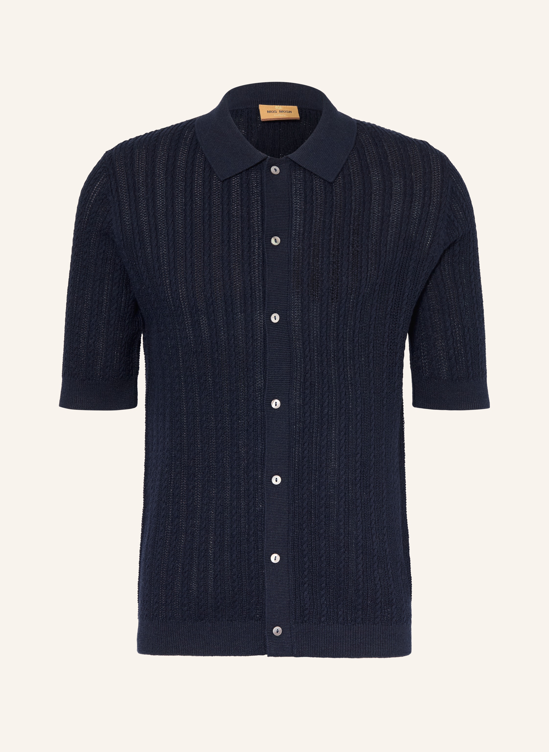 MOS MOSH Gallery Strickhemd MMGDARIO Slim Fit