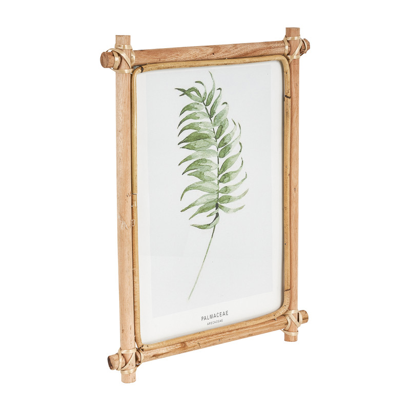 Fotolijst met rotan frame - 21x30 cm