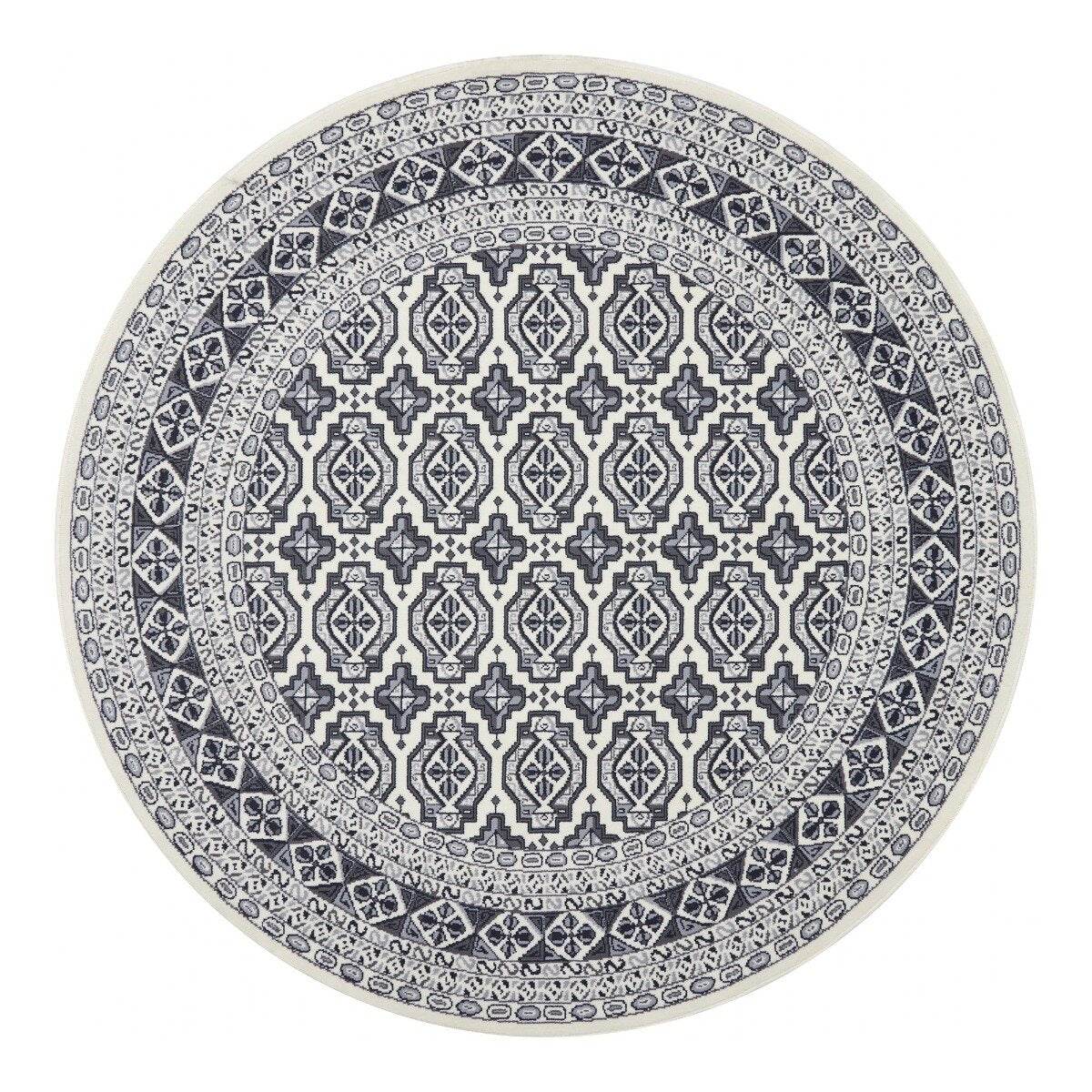 Rond vintage vloerkleed Marad Grijs/Antraciet Interieur05 - 160 x 160 cm