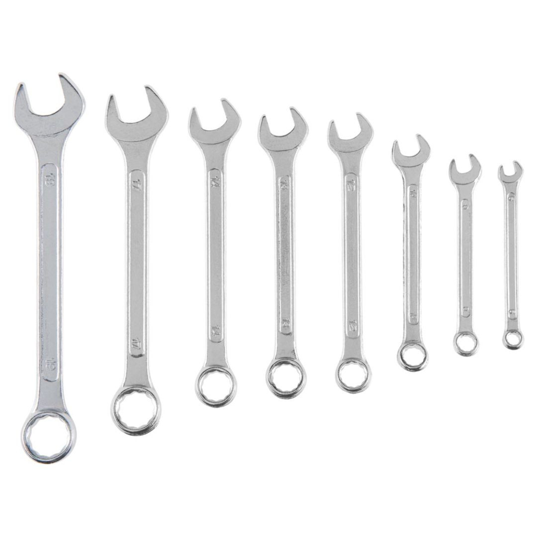 Klucze płasko-oczkowe 6-19mm zestaw 8szt Top Tools 35D356