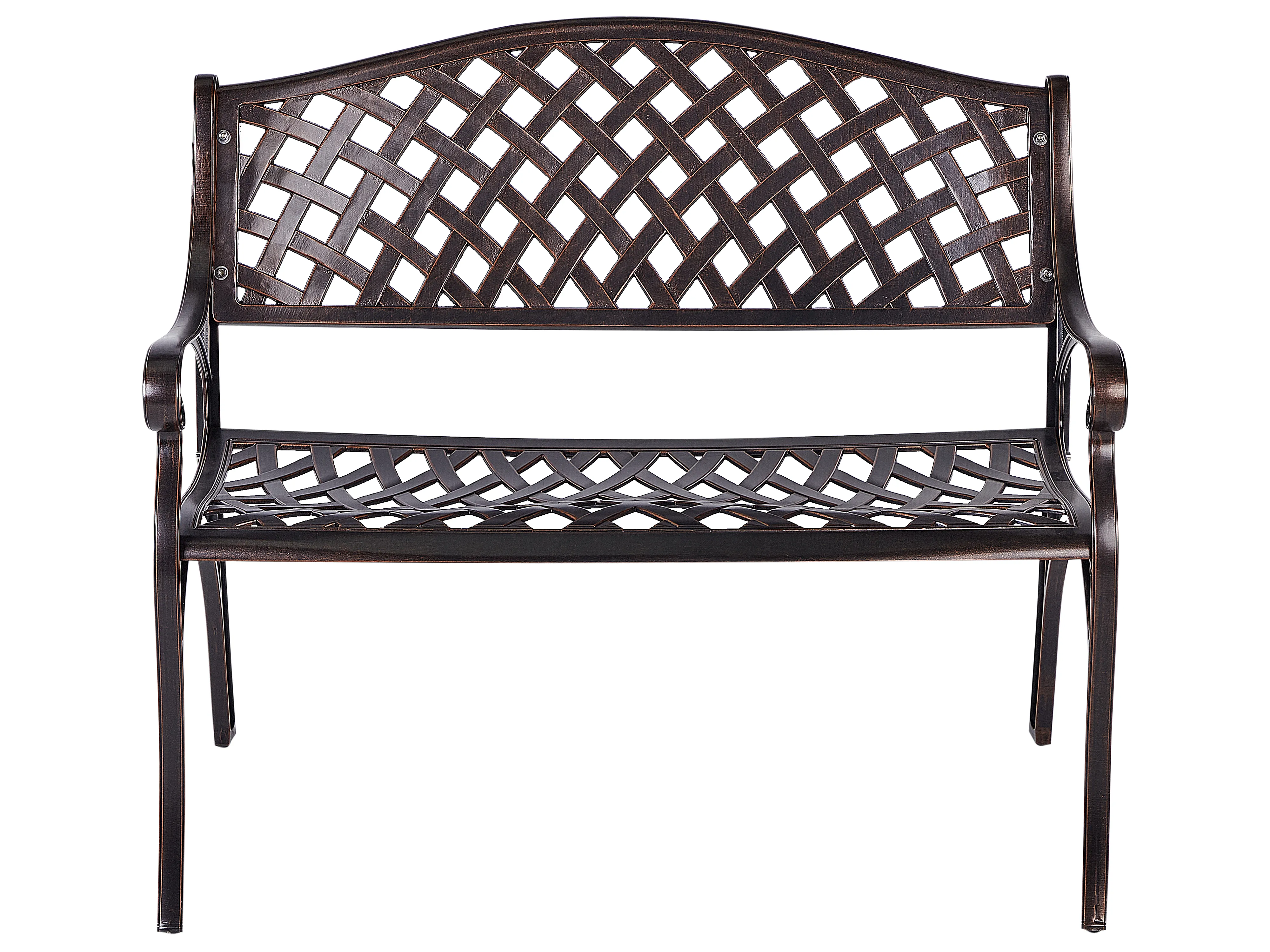 Garden Bench STAGGIA 104 cm Metal Brown