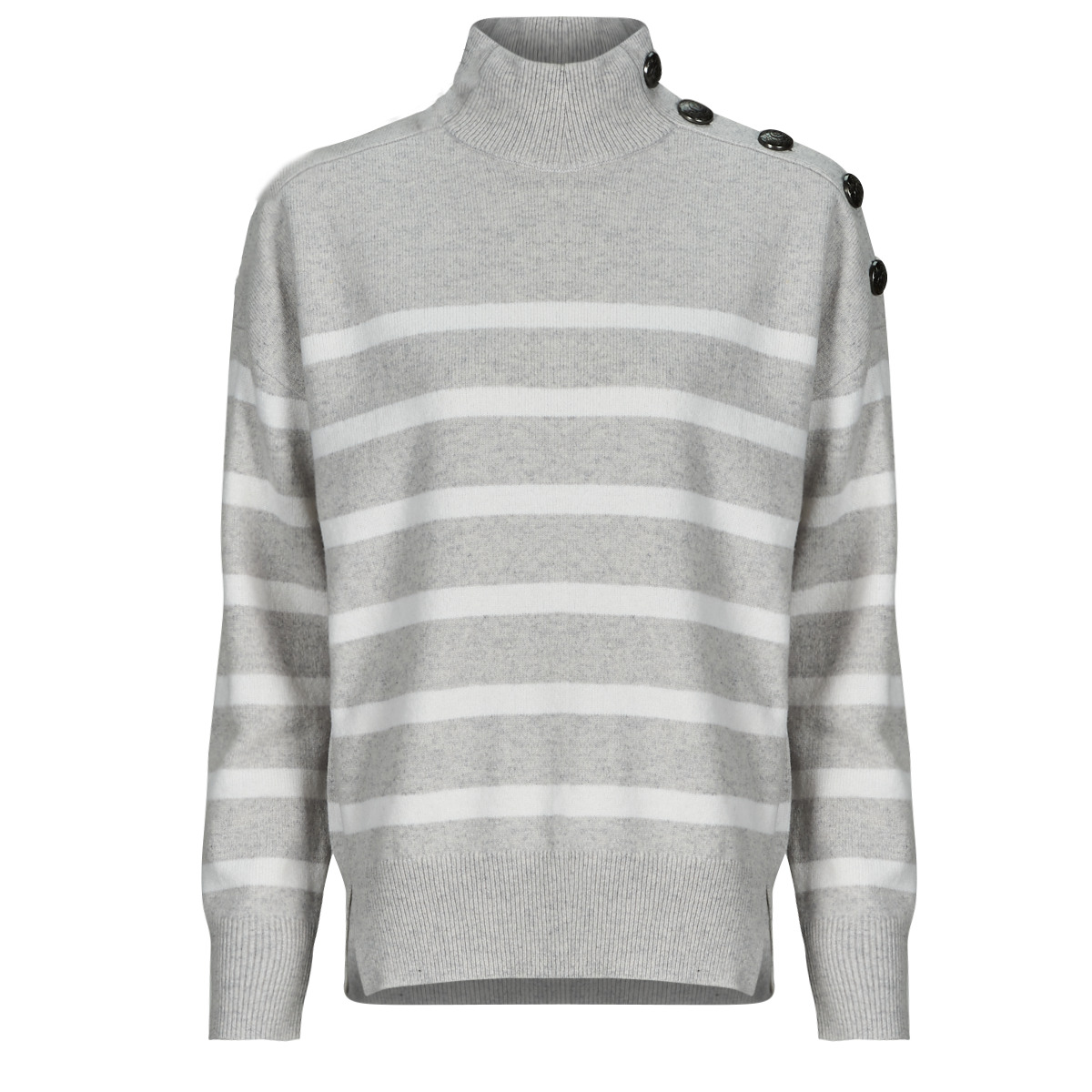 Ikks - PULL STRAIGHT LAINE - Grey / White