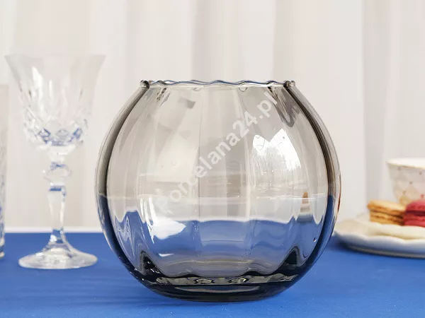 Wazon optyk kula 15,5 cm Krosno -Dymny 44.WA-D059-0155