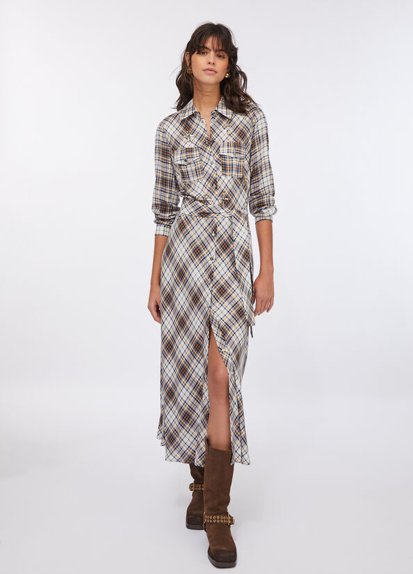 Vestito lungo a quadri