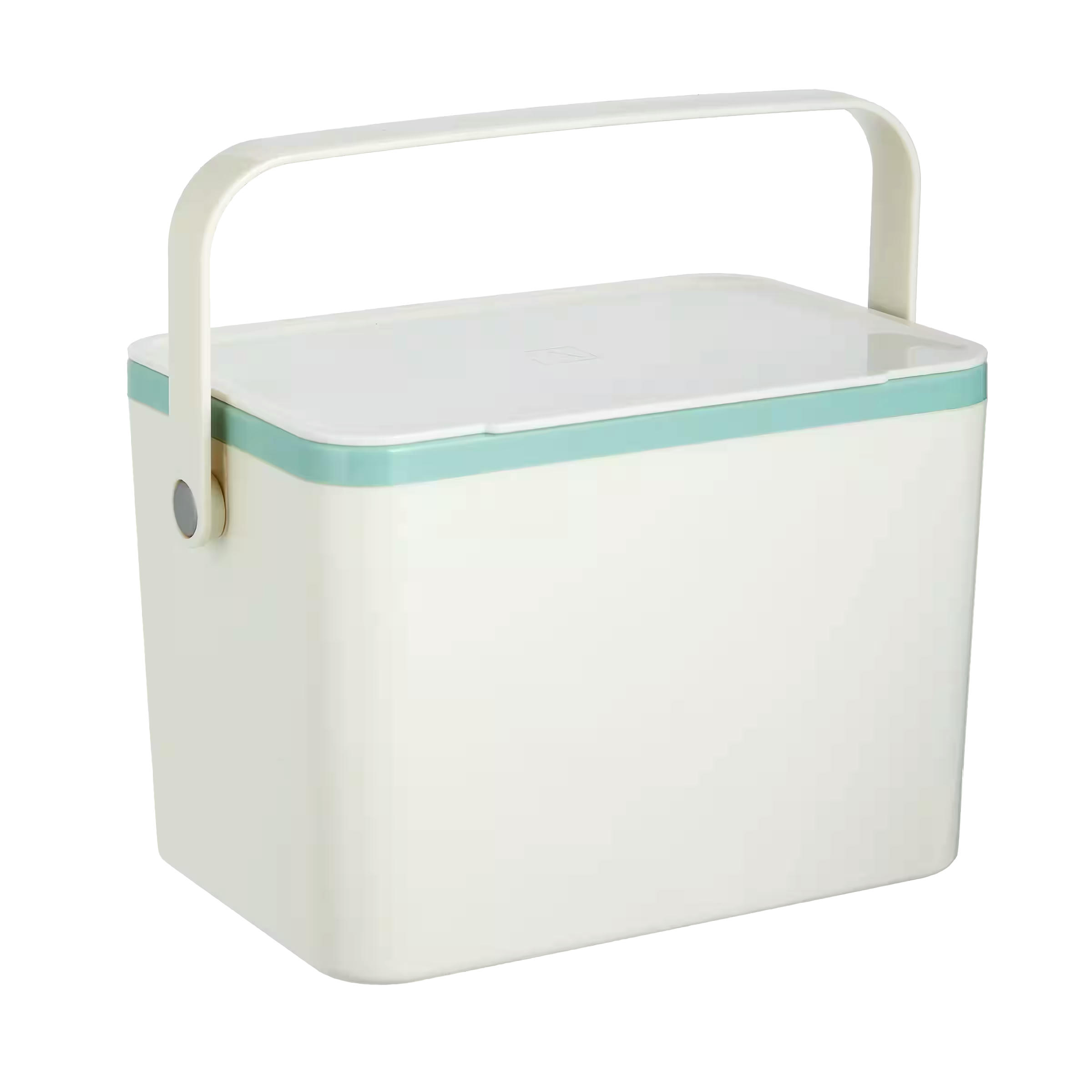 type A Plastic Rectangular Compost Bin, White, 4-L