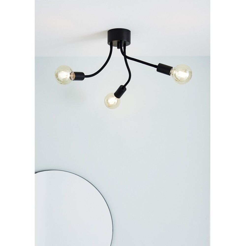 TAKLAMPE MARKSLÖJD MEDUSA SVART 44CM