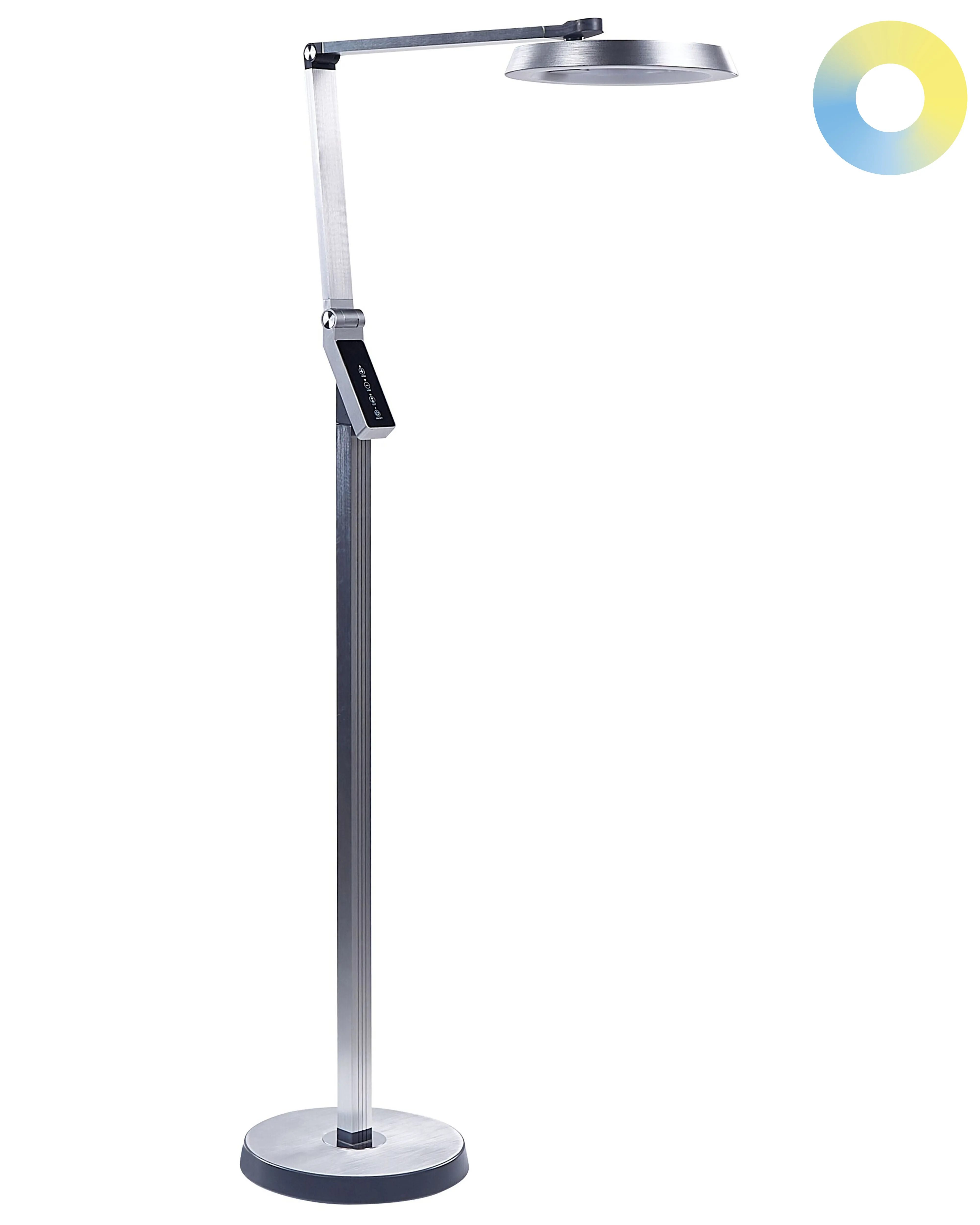 LED Floor Lamp CARINA with Dimmer Metal Silver