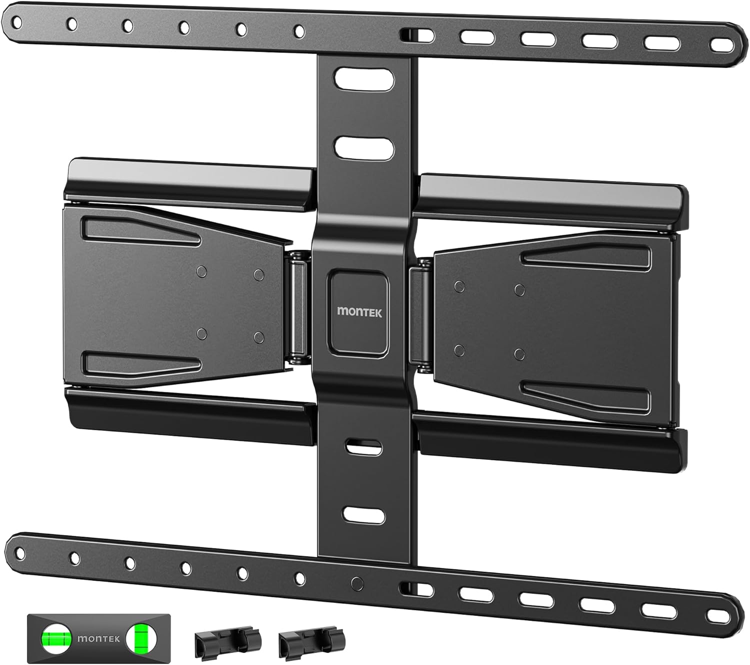 monTEK 0.77 Ultra Slim TV Wall Mount for 43-90 Inch TVs, Swivel & Tilt & Leveling & Extension Wall Mount TV Bracket with Articulating Dual Arms, Low Profile Full Motion tv Mount, 4X Weight Tested