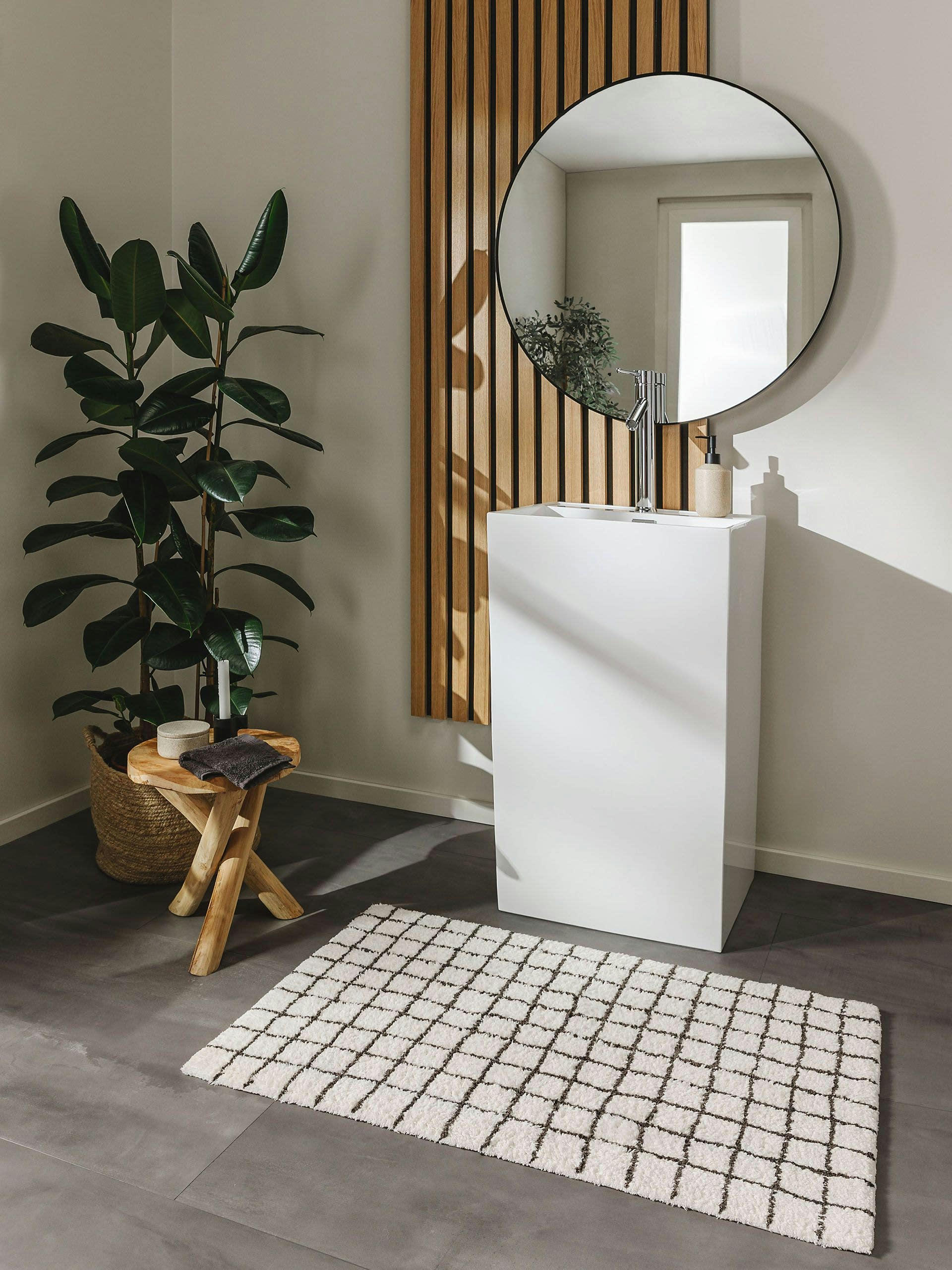 WAVU - Tapis de Bain blanc 50x80