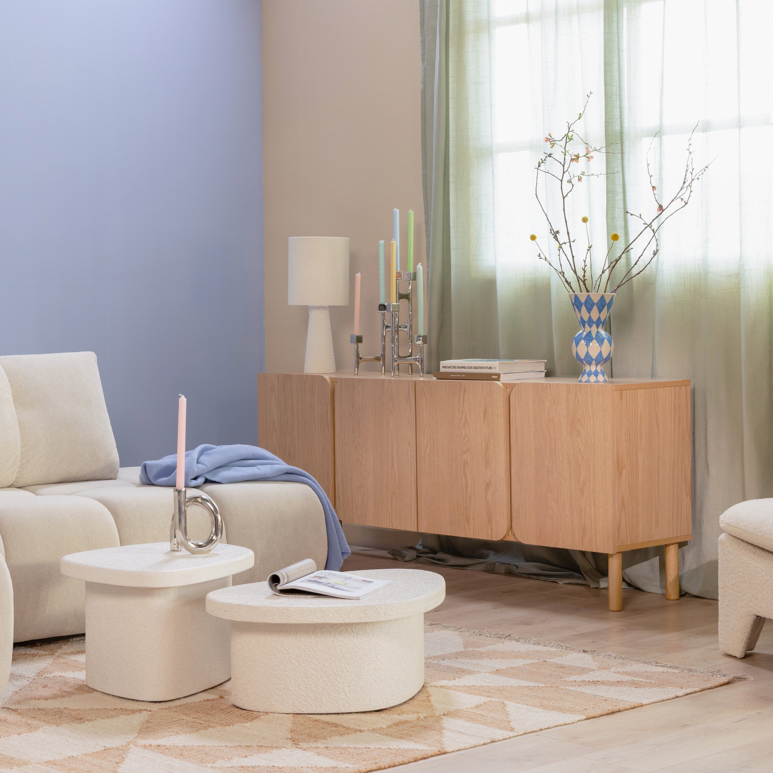 by fonQ Teddy Bouclé Tafellamp - Wit