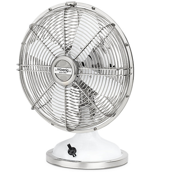 H.Koenig JOE50 BLANC - Ventilateur design métal