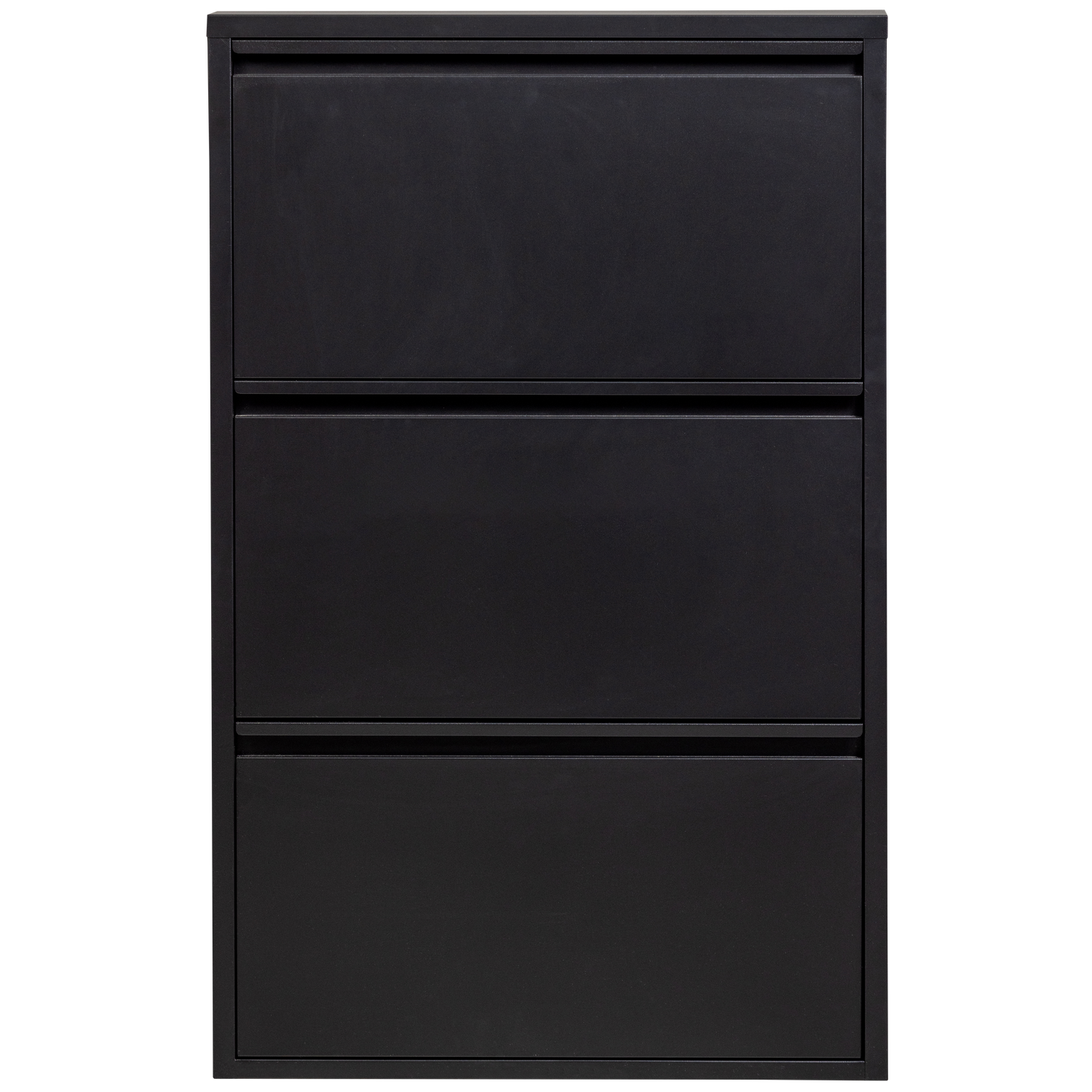 WOOOD 3-vaks schoenenkast Sabine - Metaal - Zwart - 103x66x16