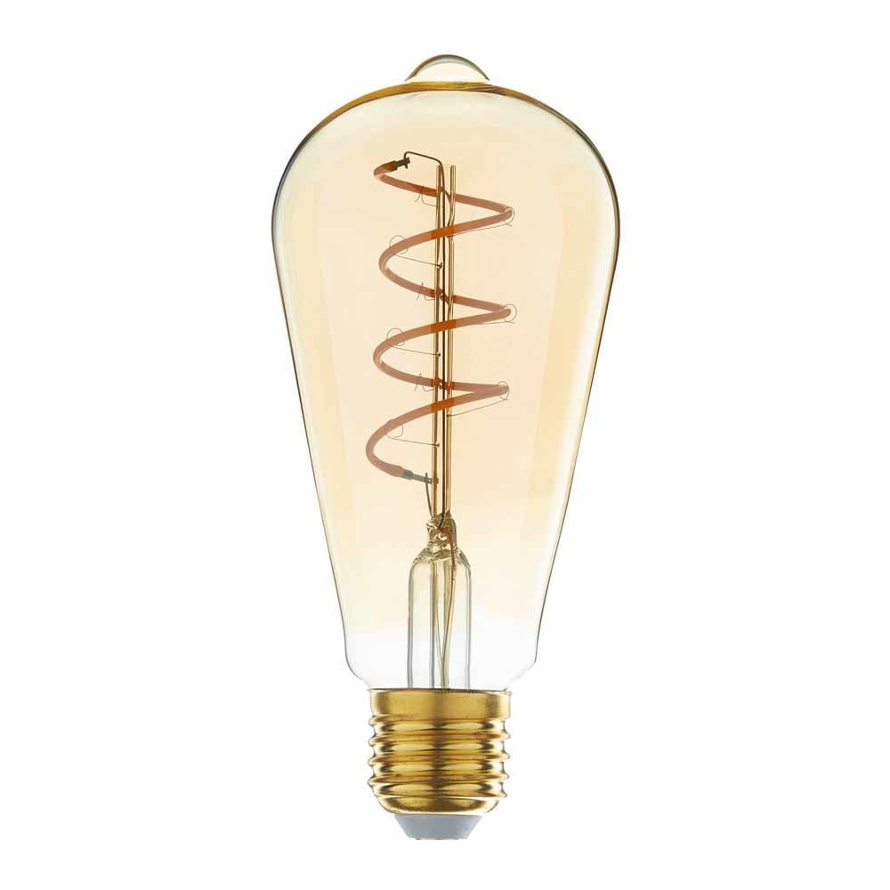 Highlight E27 4Watt Gold Spiraal 64mm Dimbaar