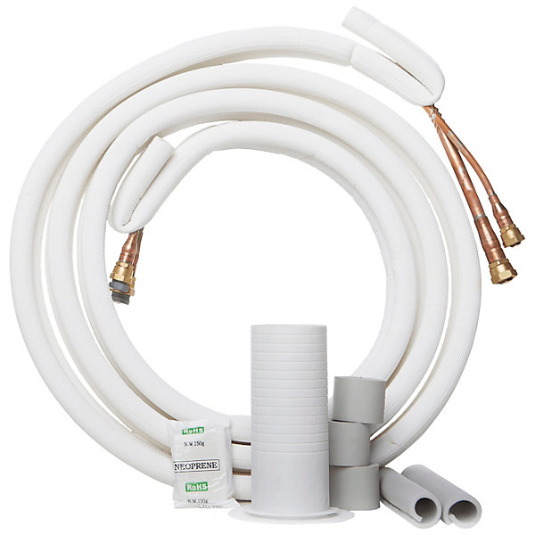 Lot pompe à chaleur air/air Qlima SC 6026 - Unité extérieure prêt à poser   Unité intérieure à faire poser   Tuyau de gaz pour climatiseur